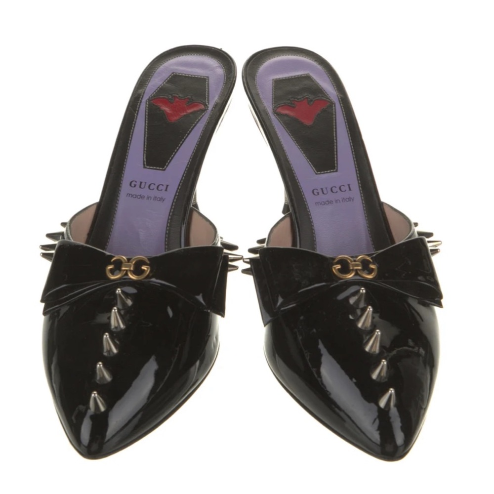 💯Authentic GUCCI Studded Mules! ♥️🖤♥️🖤 - Picture 3 of 9